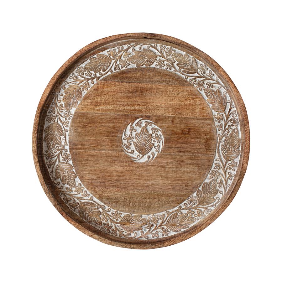 Handcrafted Wooden Wall Hanging Round Tray 60 cms