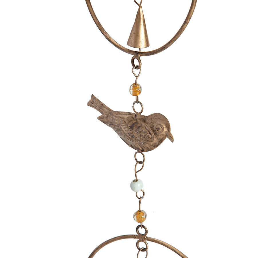 Handcrafted Birdhouses Birds & Bells Hanging Mobile