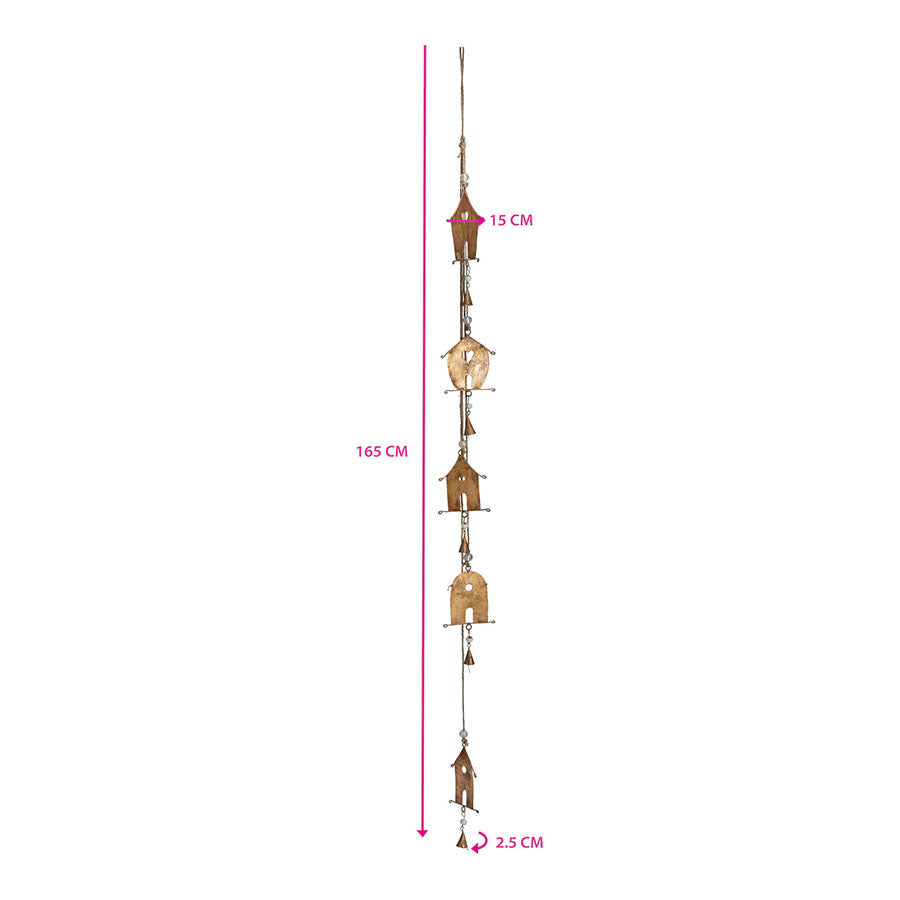 Handcrafted Houses Bells Hanging Wind Chime