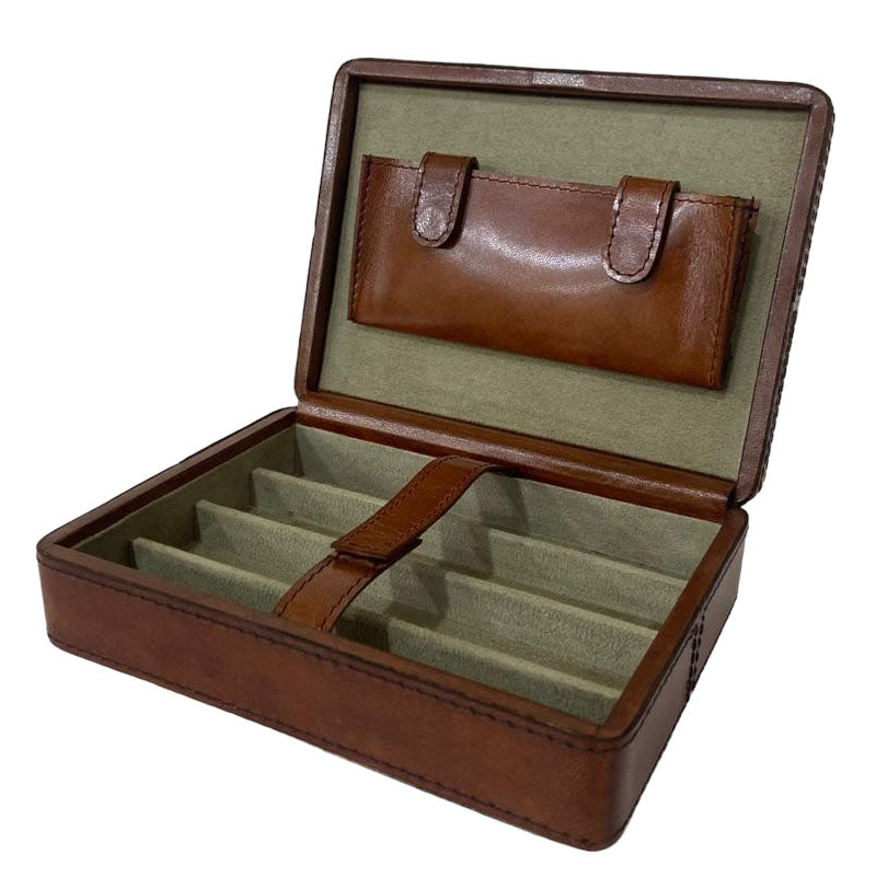 Elegant 5 Cigars Leather Box (Available in 2 Colors)