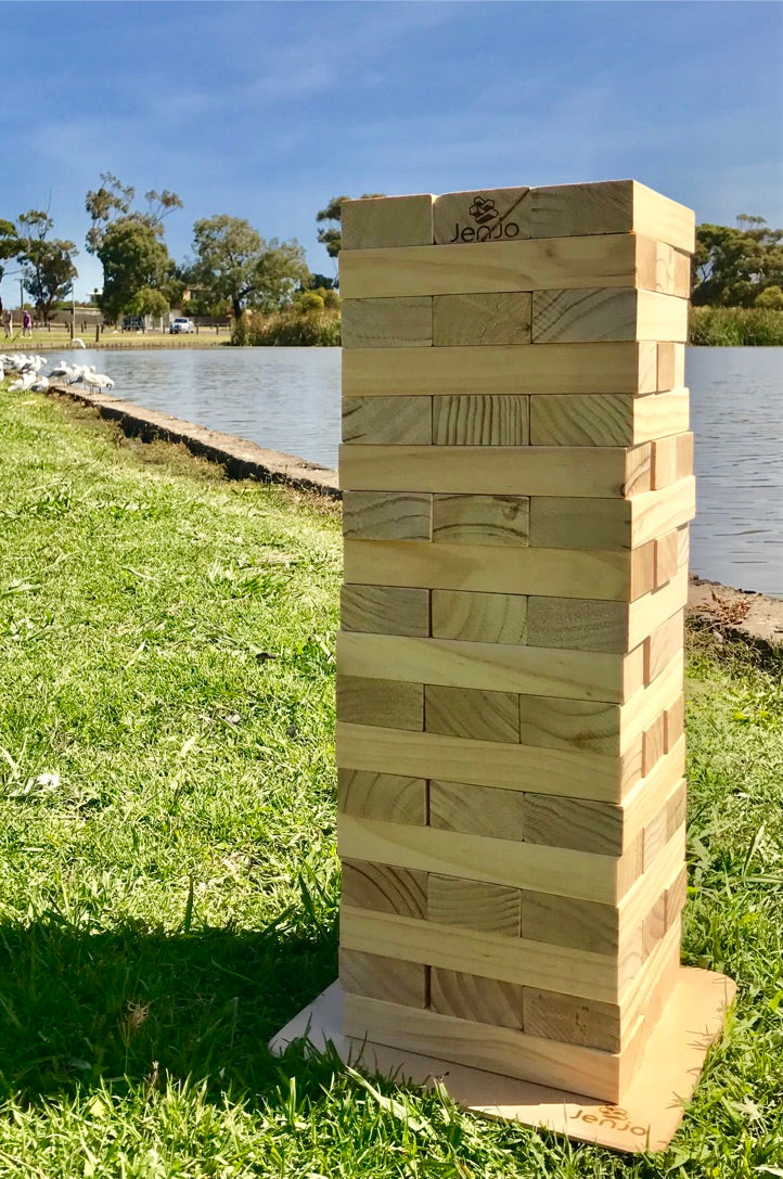 Giant Jenga Wooden Block Outdoor Game 54 Pieces - 63cm