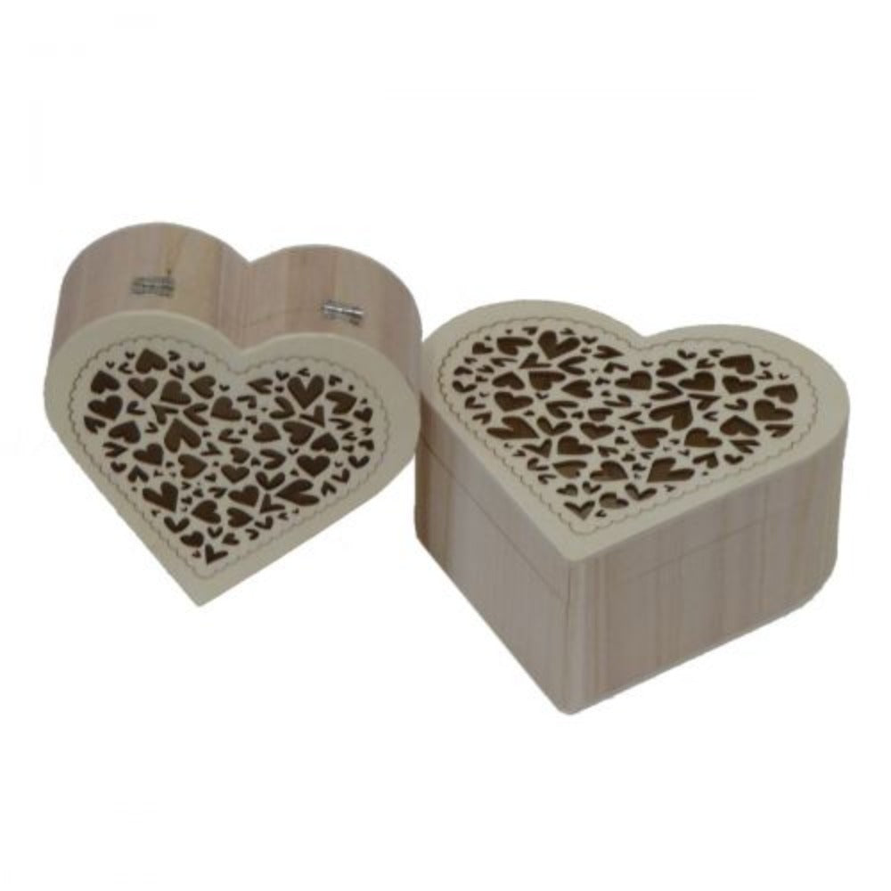 Paint Your Own Set of 2 Nesting Heart Storage Boxes