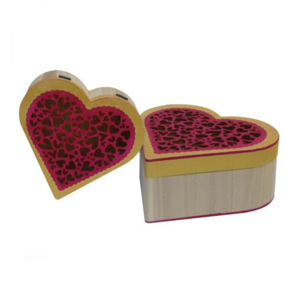 Paint Your Own Set of 2 Nesting Heart Storage Boxes