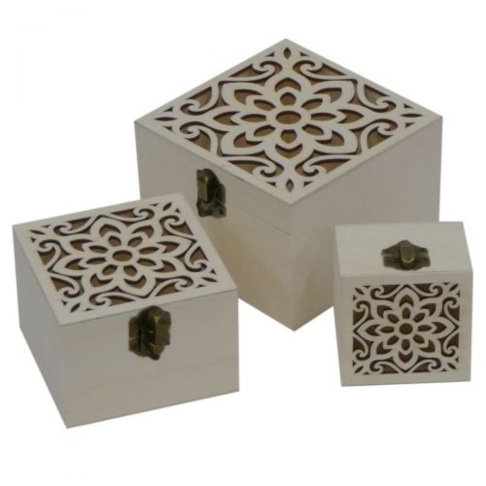 Paint You Own Set of 3 Nesting Wooden Boxes