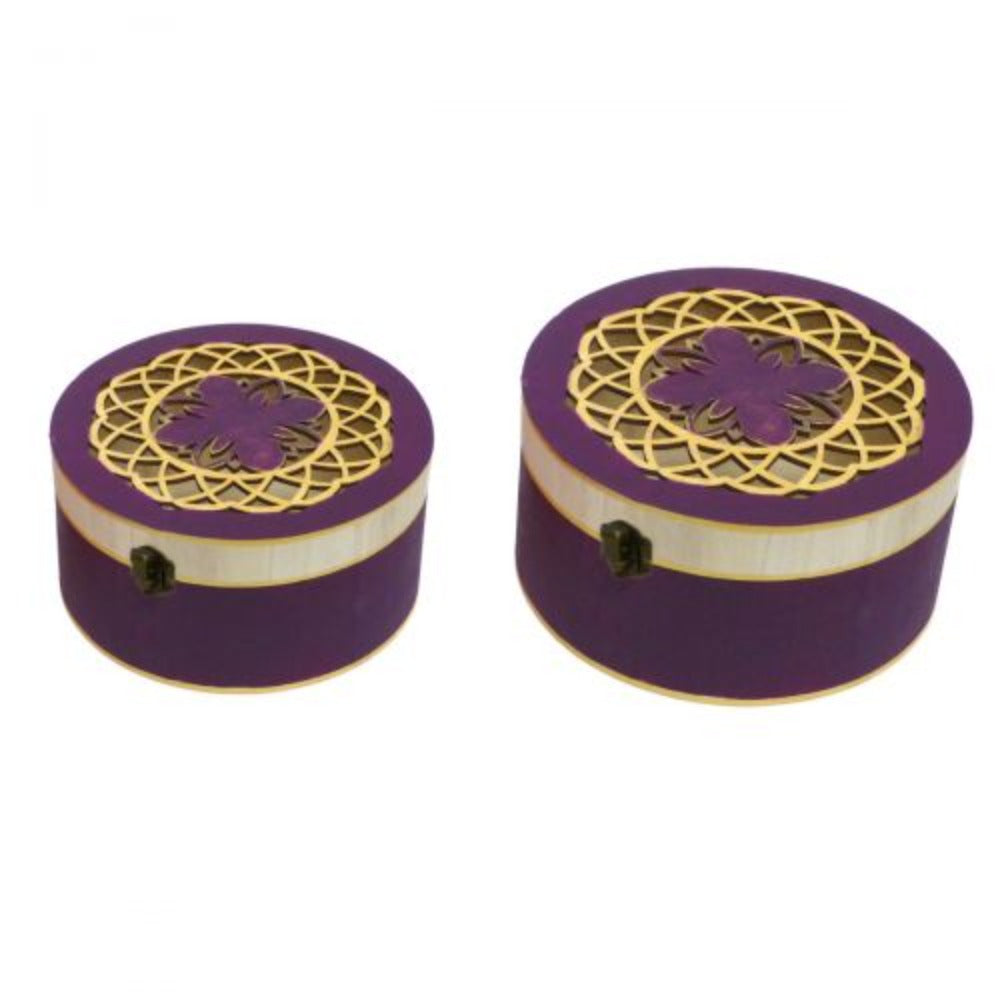 Set Of 2 Nesting Laser Cut Wooden Boxes