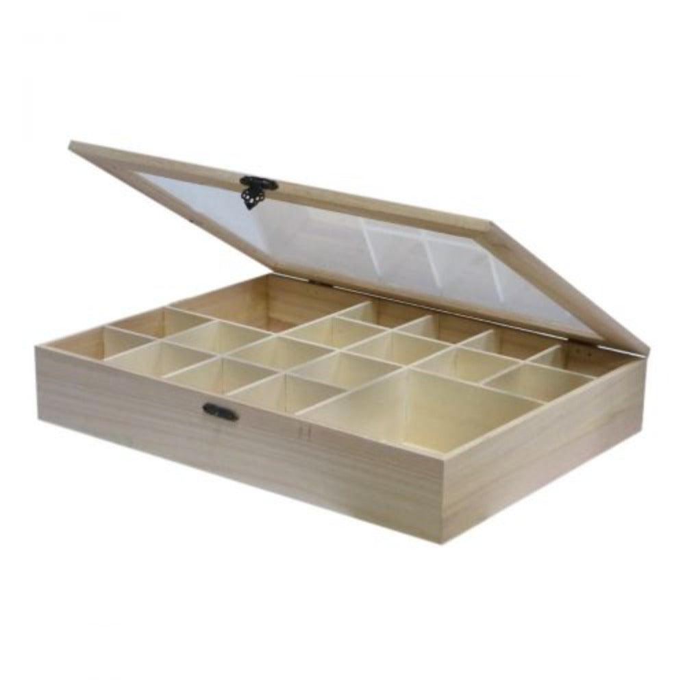 Wooden Storage Box With Dividers