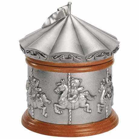 Royal Selangor Teddy Bears Merry-Go-Round Pewter Music Box Keepsake