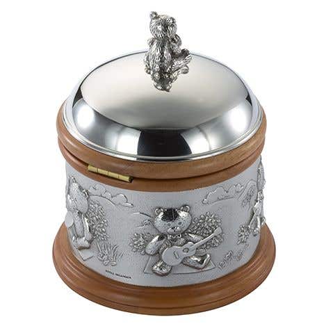 Royal Selangor Teddy Bear's Picnic Music Box Pewter Keepsake