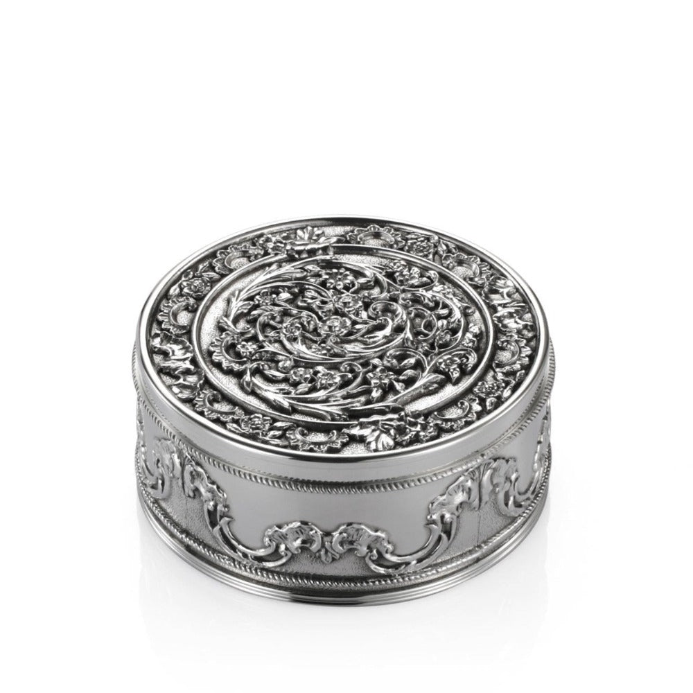 Royal Selangor Gadrooned Rose Pewter Trinket Box