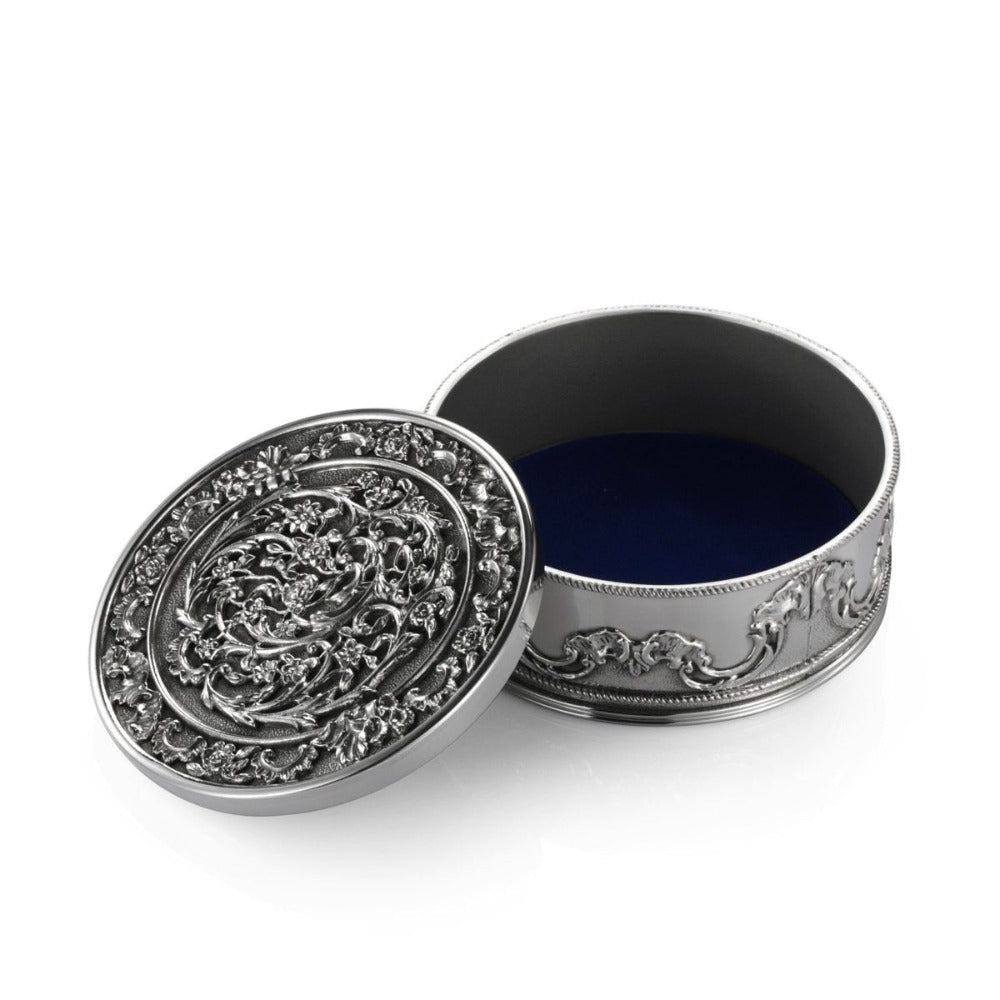 Royal Selangor Gadrooned Rose Pewter Trinket Box