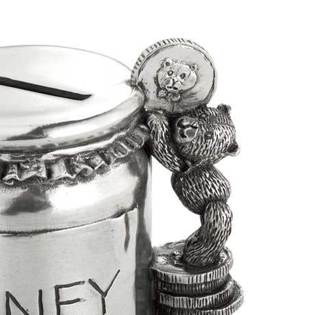 Royal Selangor Teddy Bears Money Jar Pewter Coin Box