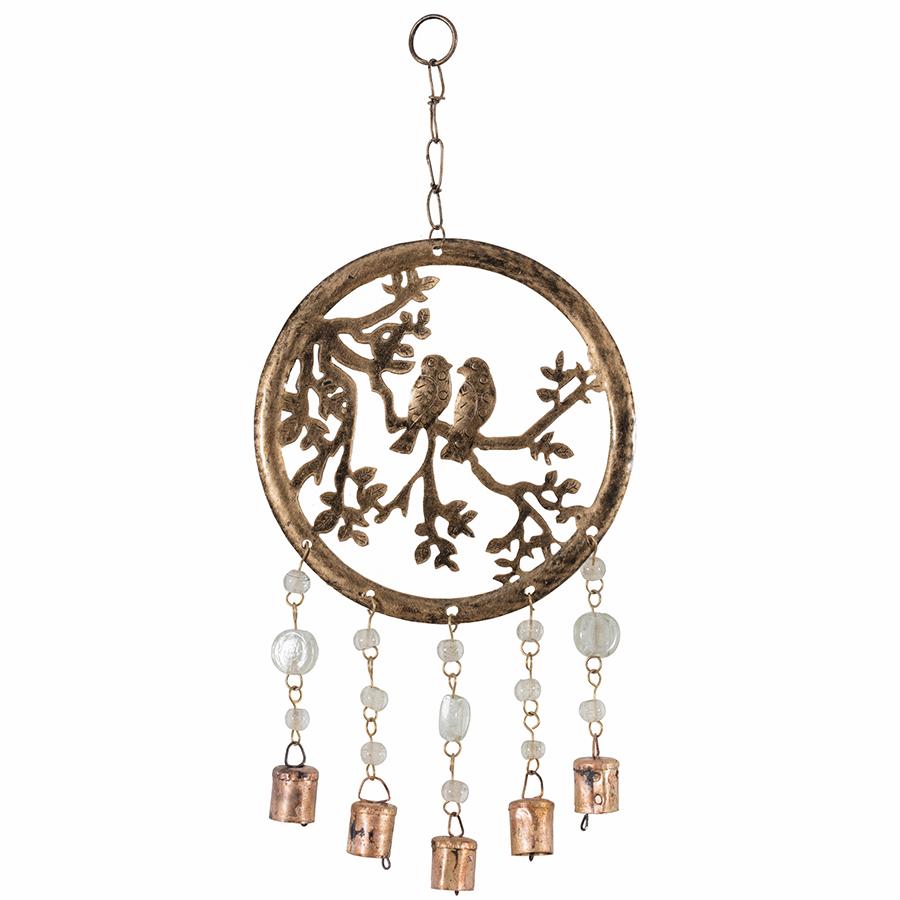 Hanging Circle of Life Birds Beads & Bells Wind Chime