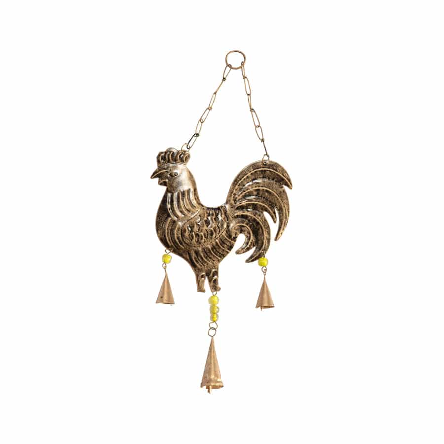 Handcrafted Hanging Chime With Rooster