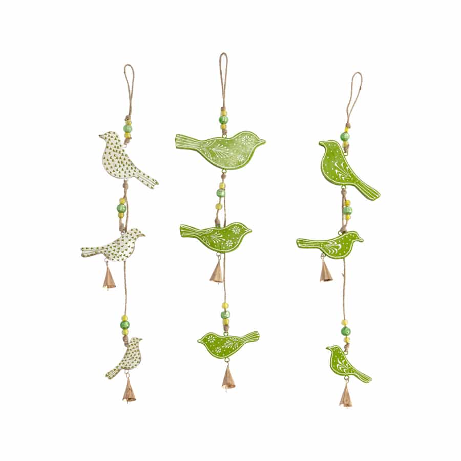 Strings of Handcrafted Hanging Birds Set of 3