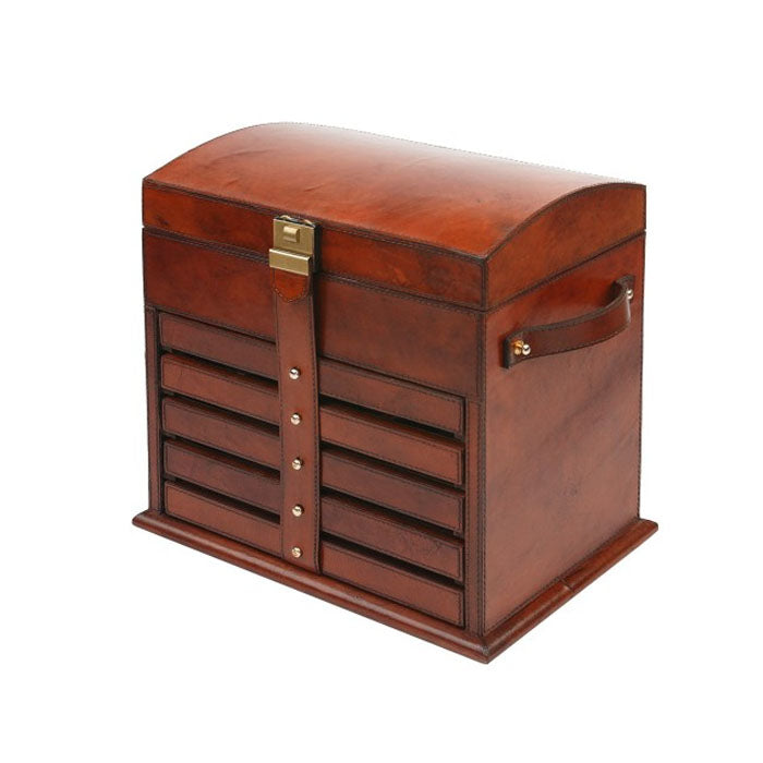 Leather Jewelry Box - 5 Drawers (Available in 3 Colors)