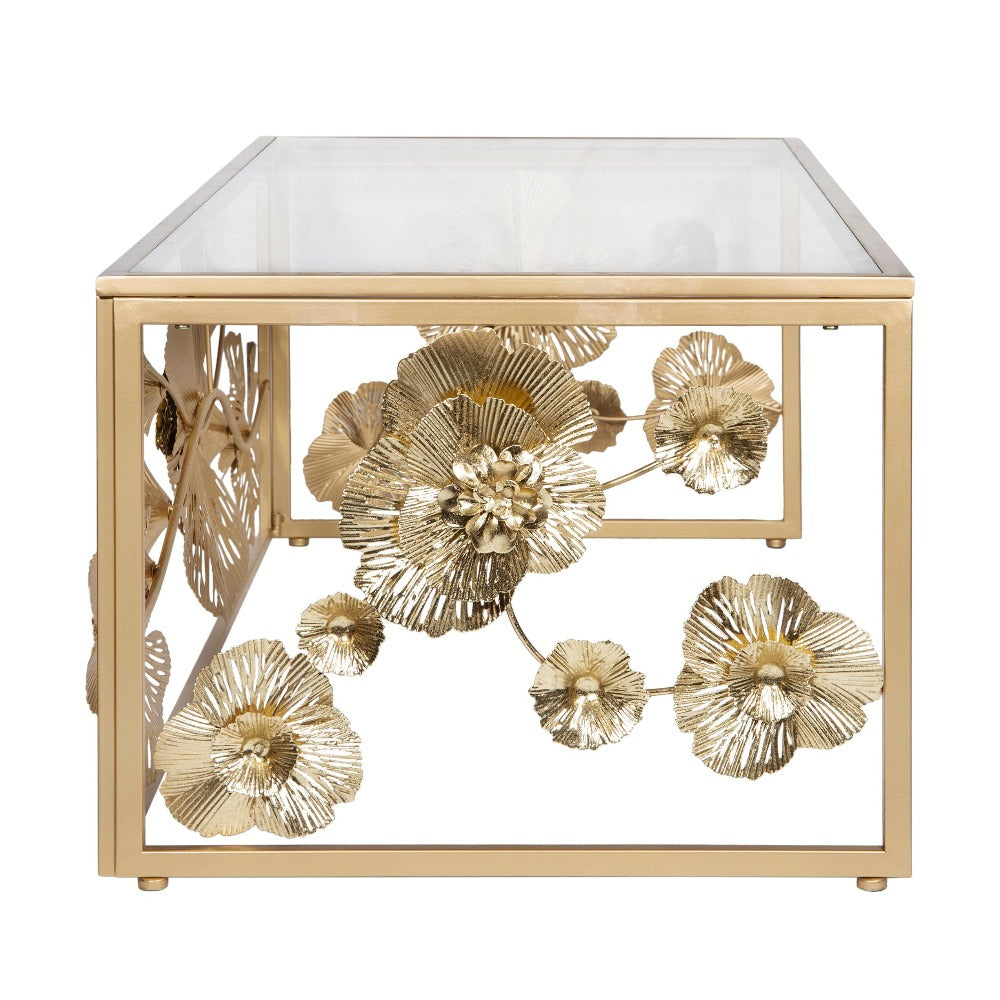 Floral Glass Coffee Table