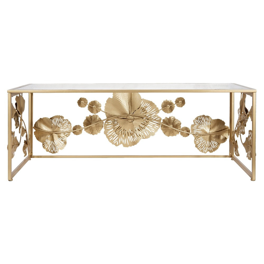 Floral Glass Coffee Table