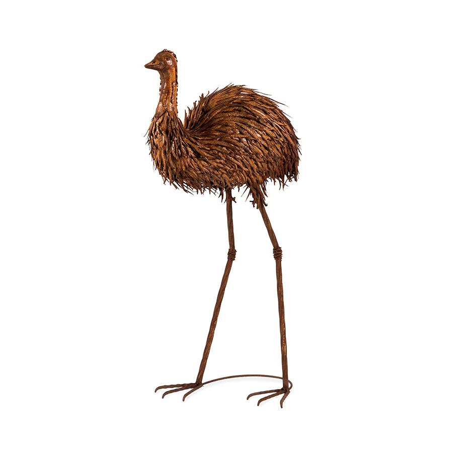 Large Metal Outdoor Decor Emu