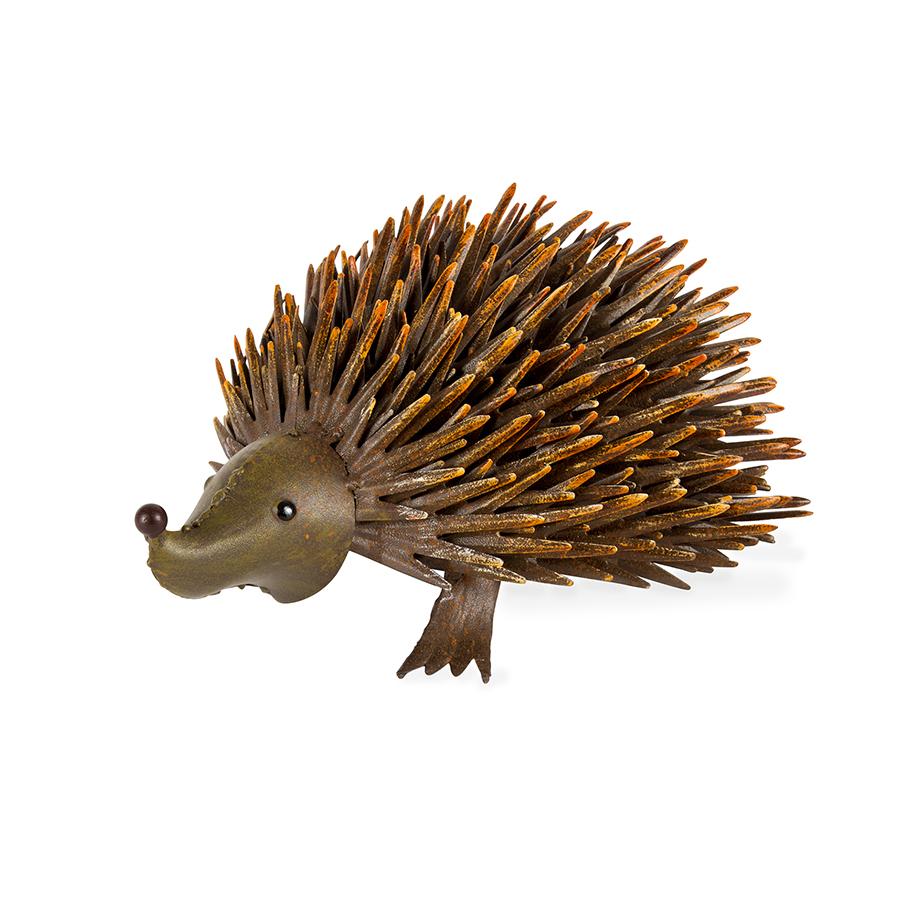 Rustic Round Nose Hedgehog Outdoor Statue