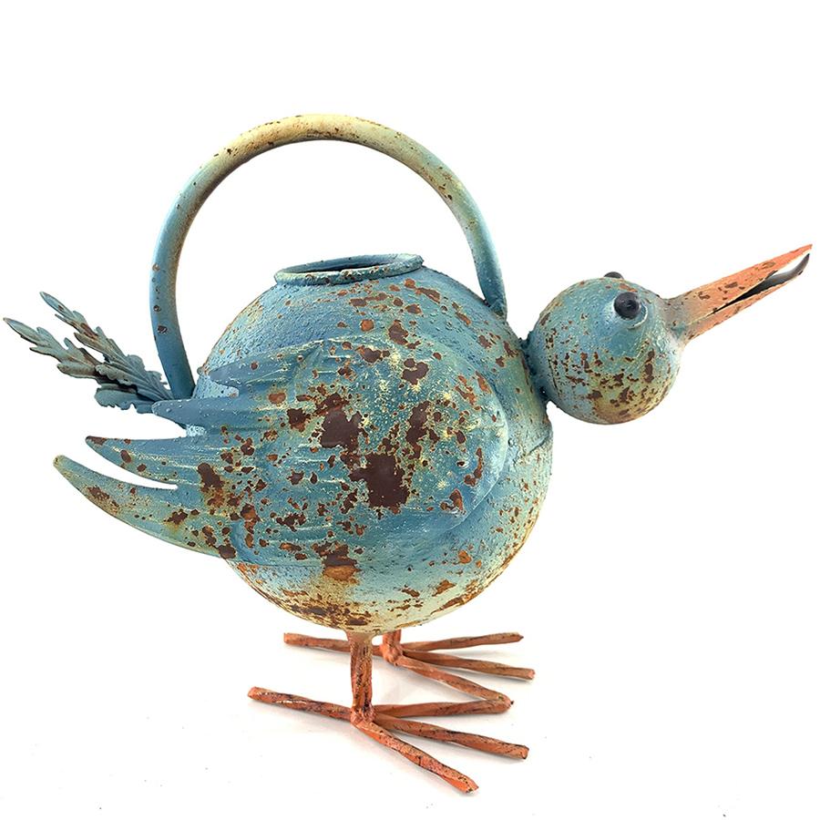 Rusty Colour Decorative Bird Watering Can