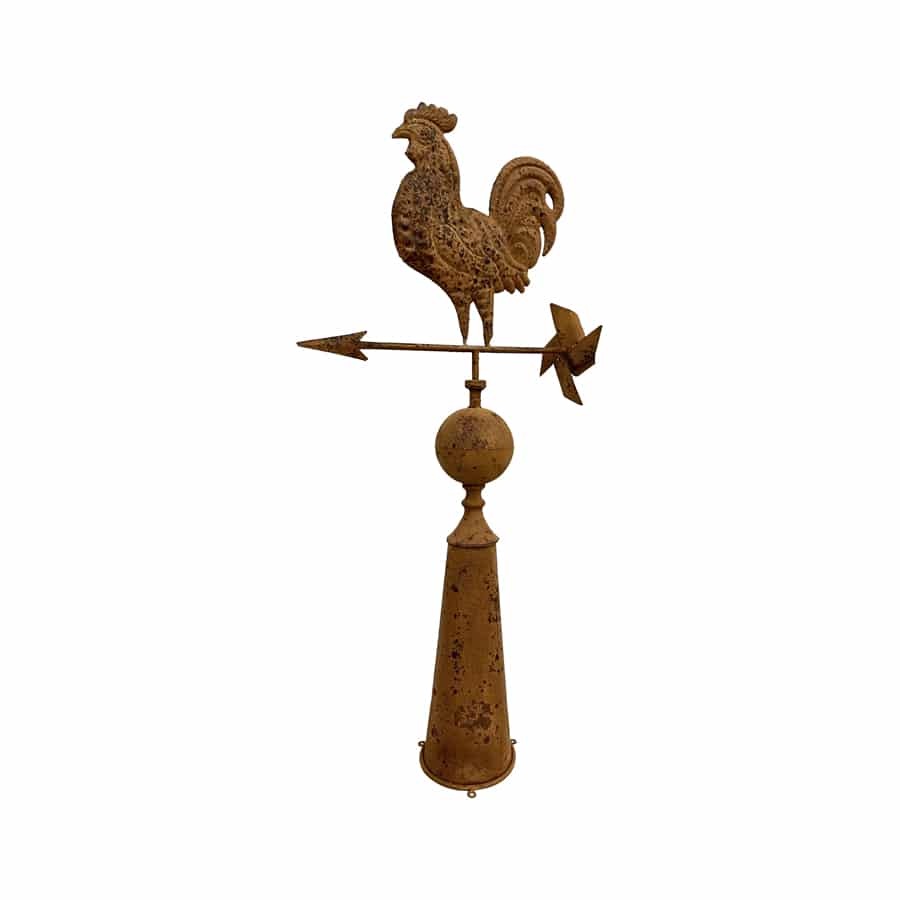 Outdoor Rusty Rooster Weather Vane