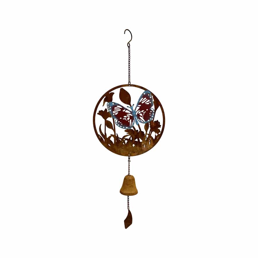 Rust & Colour Butterfly Bell Hanger Wind Chime