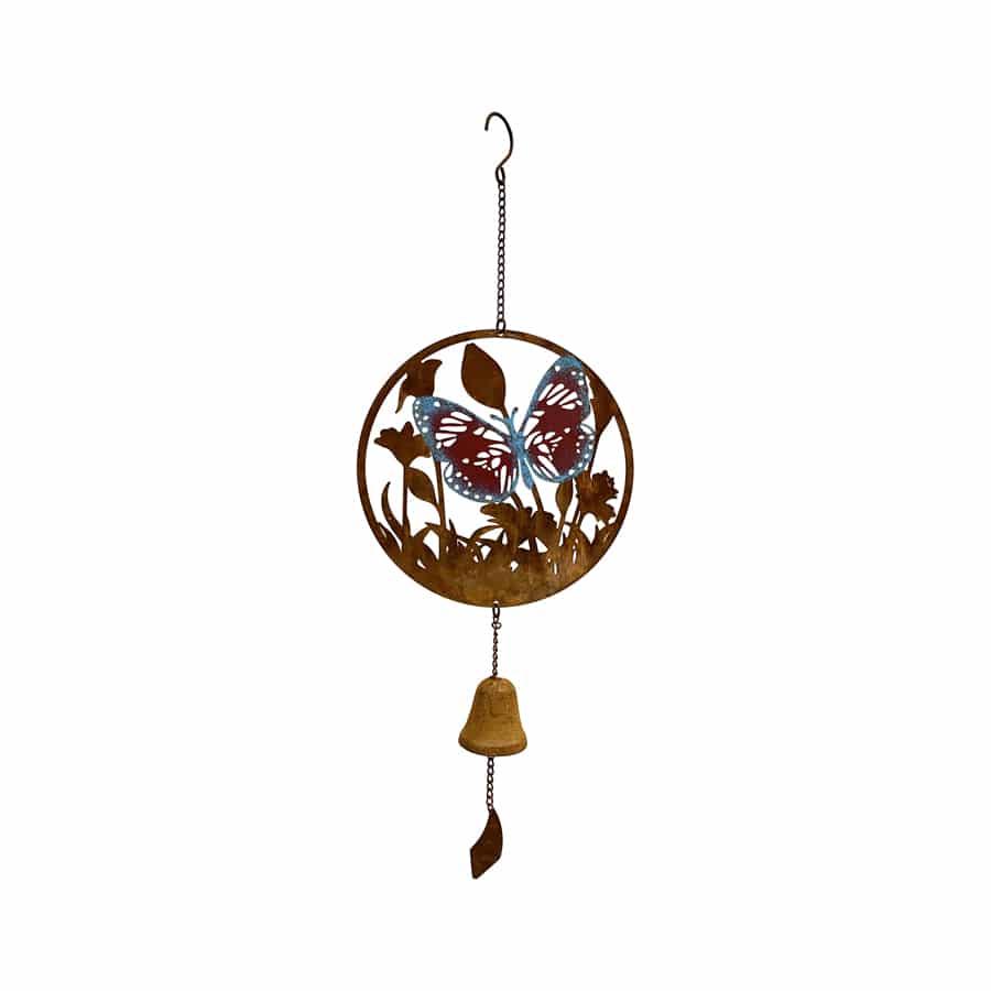 Rust & Colour Butterfly Bell Hanger Wind Chime