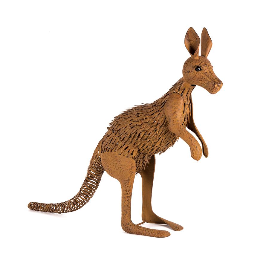 Rust Kangaroo Outdoor Statue Large 84cms