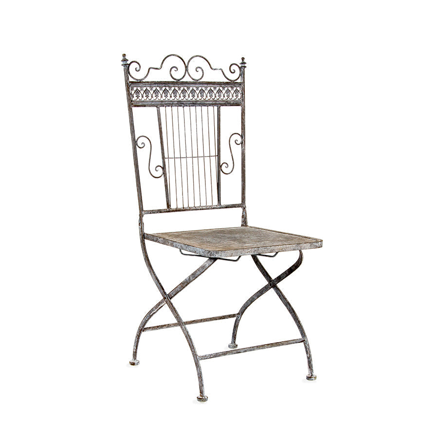 Outdoor Round Table & 2 Chairs Set Distressed