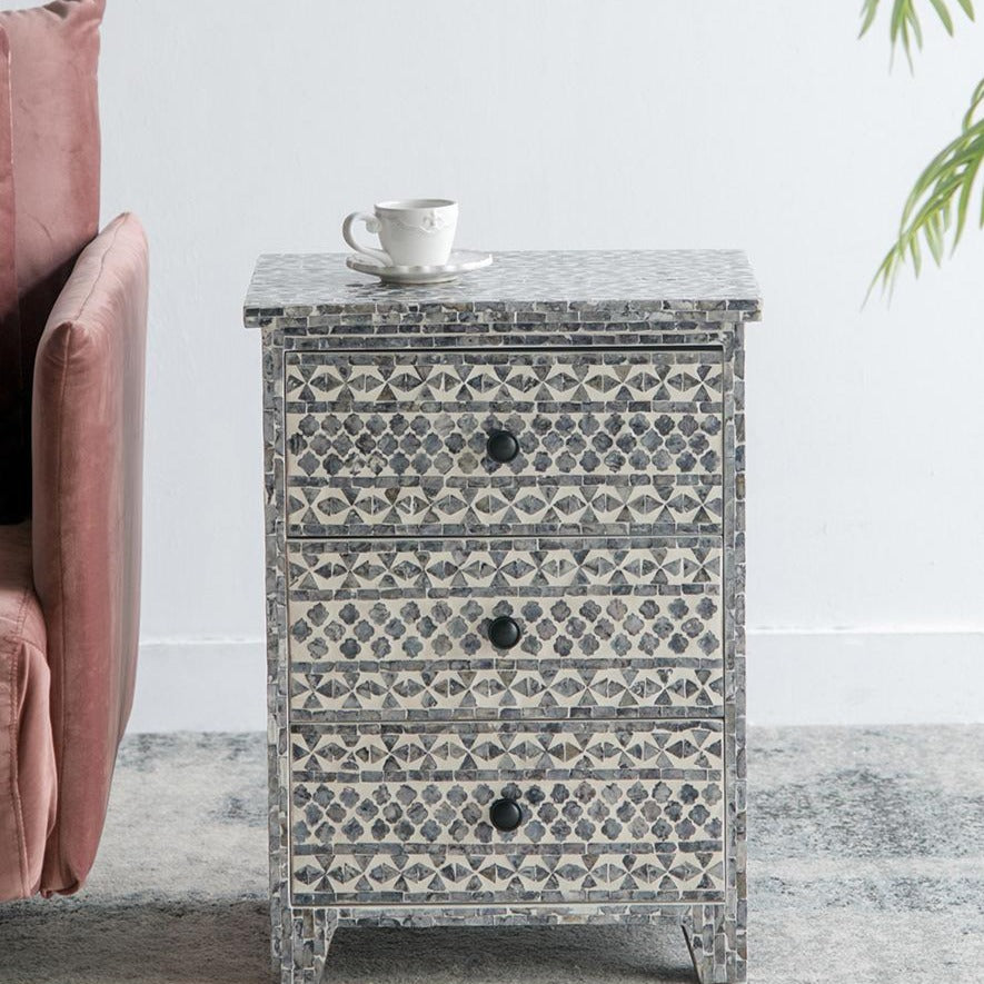 Santa Fe Shell Inlay Side Table