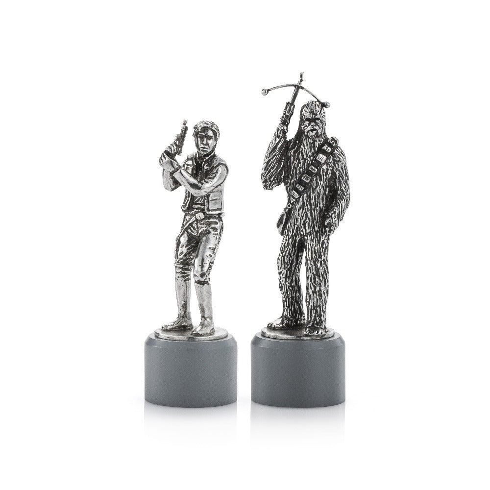 Star Wars Han Solo & Chewbacca Bishop Chess Pewter Piece Pair