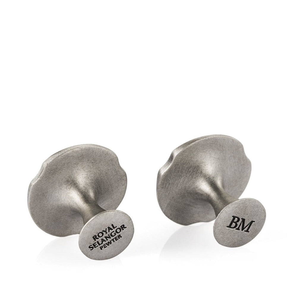 Royal Selangor Pewter Bud & Crescent Cufflinks