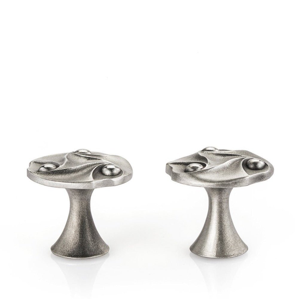 Royal Selangor Pewter Bud & Crescent Cufflinks