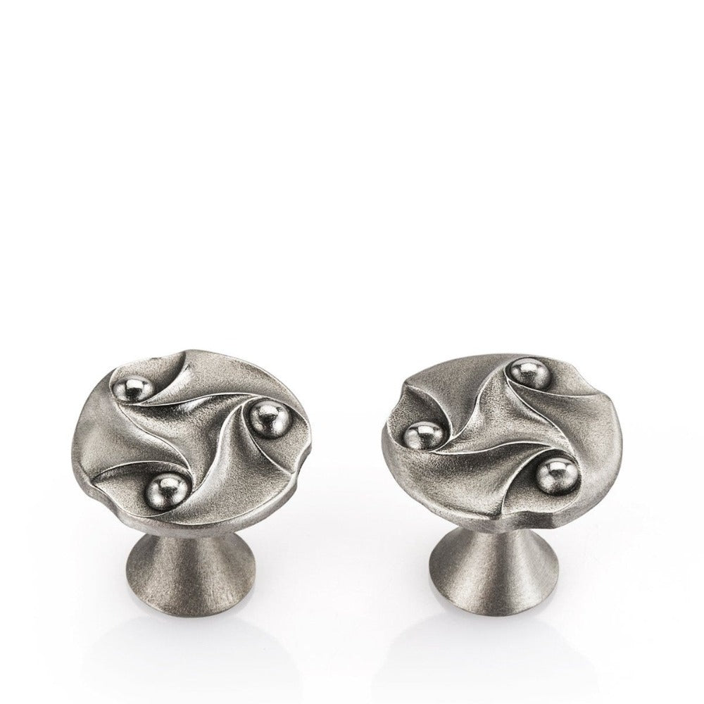 Royal Selangor Pewter Bud & Crescent Cufflinks