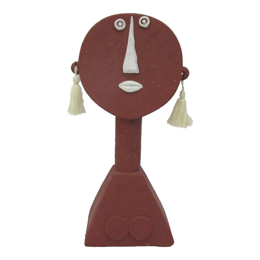 Contemporary Terracotta Tribal Lady Accent