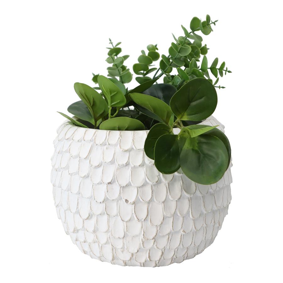 Scaled Round Planter w/ Hole & Plug