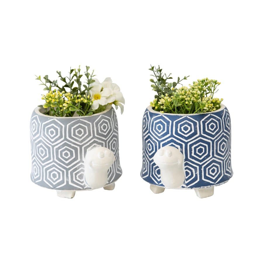 Set Of 2 Tortoise Outdoor Planters