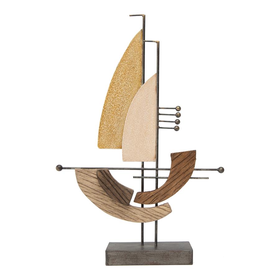 Contemporary Abstract Sailboat Accent