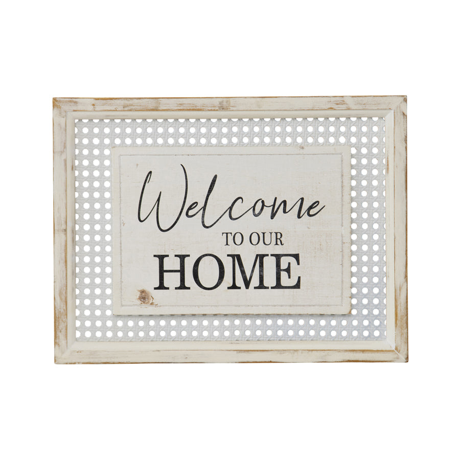 Hamptons Style 'Welcome to our Home' Wall Sign