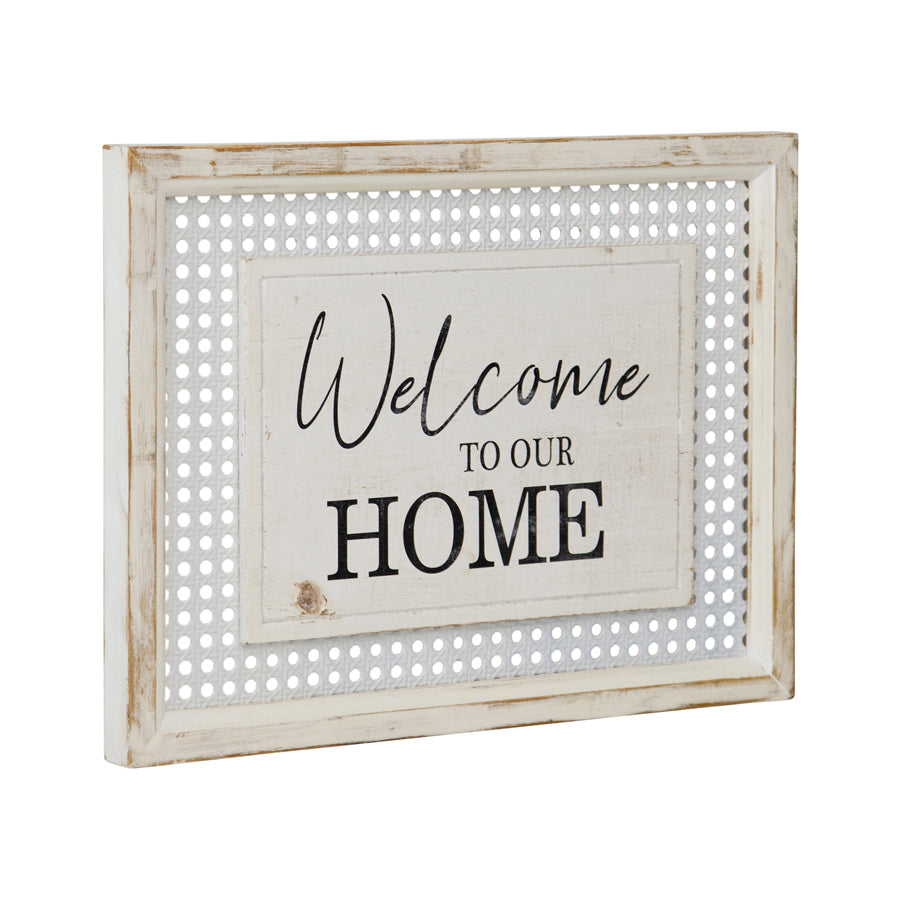 Hamptons Style 'Welcome to our Home' Wall Sign