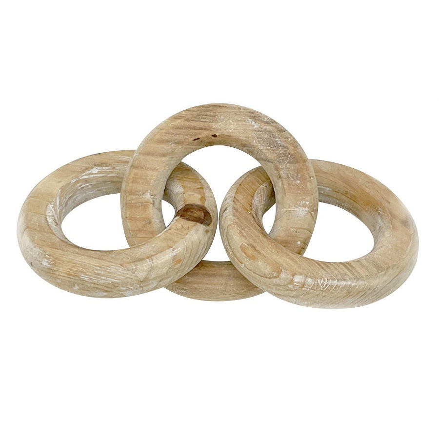 Chunky Wood Circle Chain Link Accent