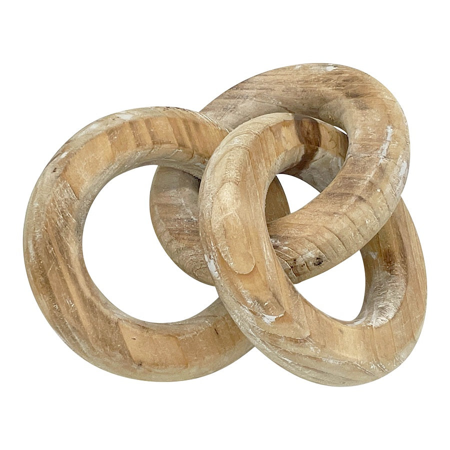 Chunky Wood Circle Chain Link Accent