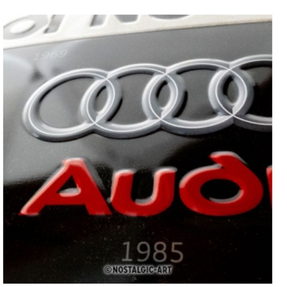 Audi Logo Evolution Metal Sign