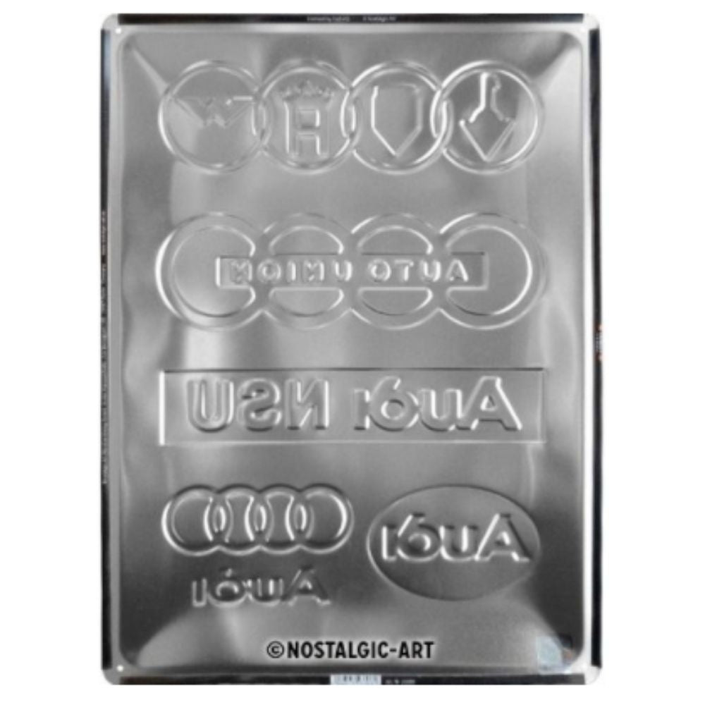 Audi Logo Evolution Metal Sign