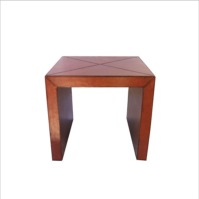 Luxe Leather Side Table