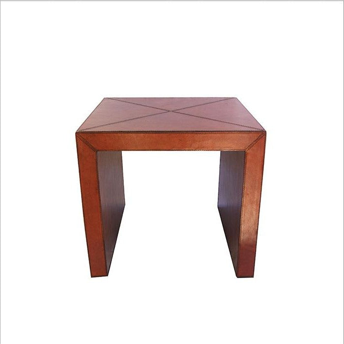 Luxe Leather Side Table