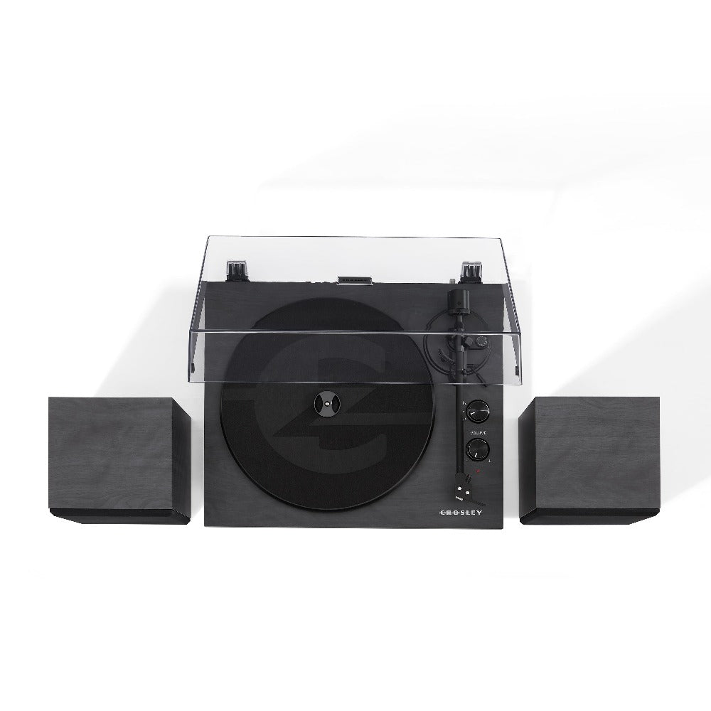 Crosley C62 Speakers & Turntable System - Black