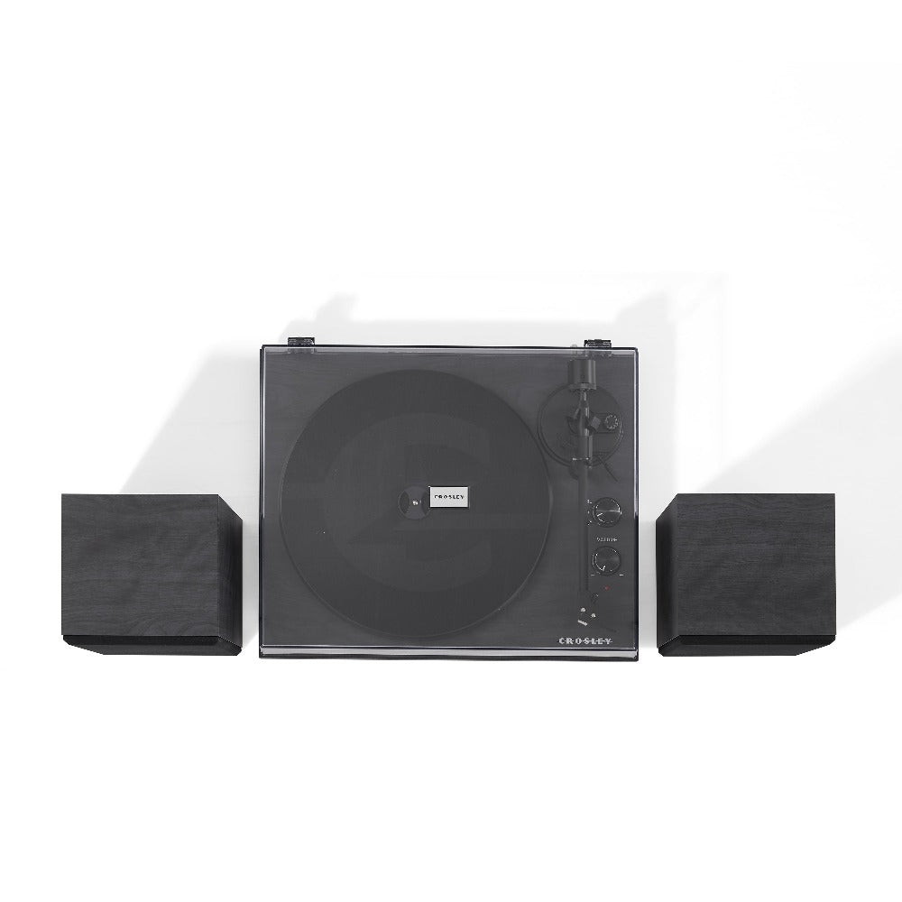 Crosley C62 Speakers & Turntable System - Black