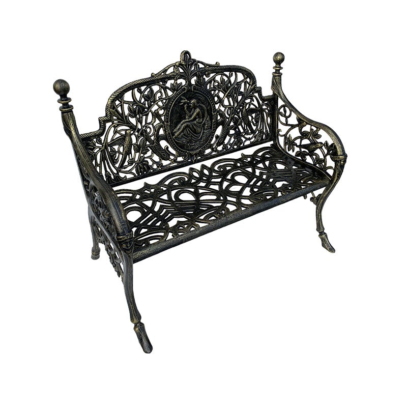 2 Seater Romantic Cast Iron Garden Bench (Available In 2 Colors)