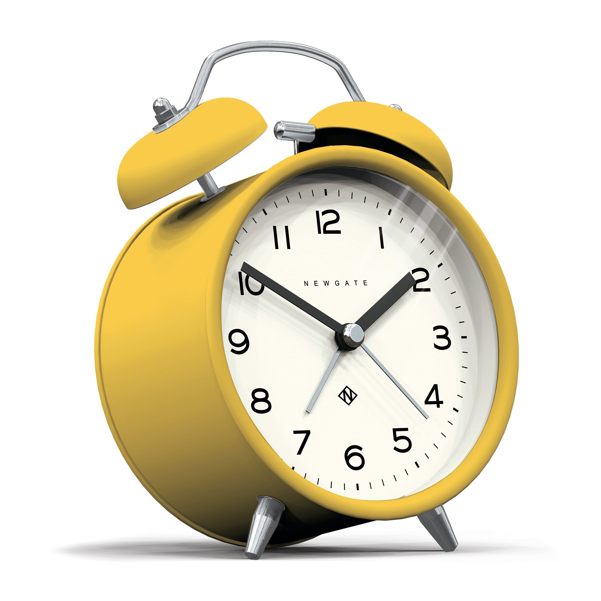 Newgate Charlie Bell Echo Alarm Clock Matte Cheeky Yellow